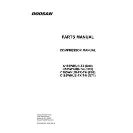This Operation and Maintenance <b>Manual</b> includes 'Danger,' 'Warning,' and 'Caution' in order to reduce possible injuries and engine faults which may occur while performing maintenance. . Doosan c185 parts manual